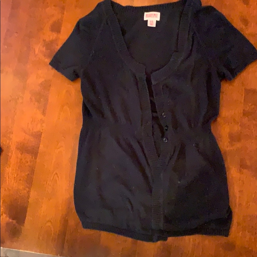 Mosimo black short sleeve cardigan